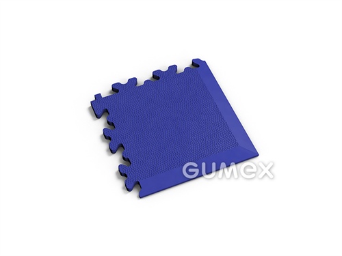 Nábehový roh FORTELOCK 2026 k dlaždici FORTELOCK, hrúbka 7mm, 140x140mm, 92°ShA, dezén koža, PVC, modrý